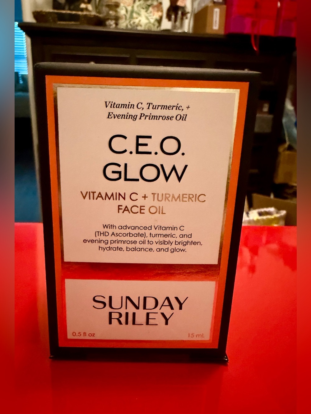 Sunday Riley C.E.O. Glow Vitamin C + Turmeric Face Oil — 0.5 fl oz / 15 ml - NEW - Picture 3 of 8
